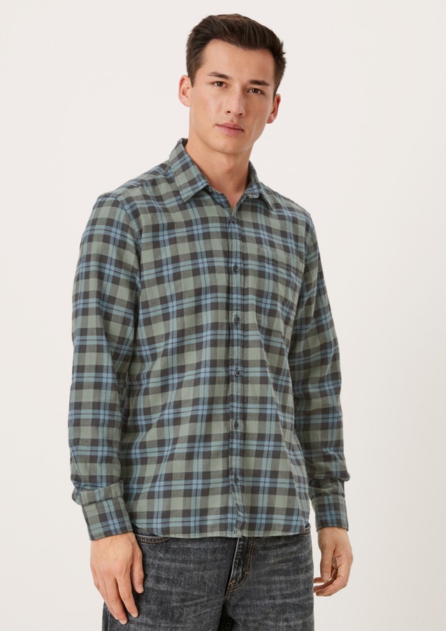 Hommes Chemises | Regular : chemise en flanelle de coton - MP55109