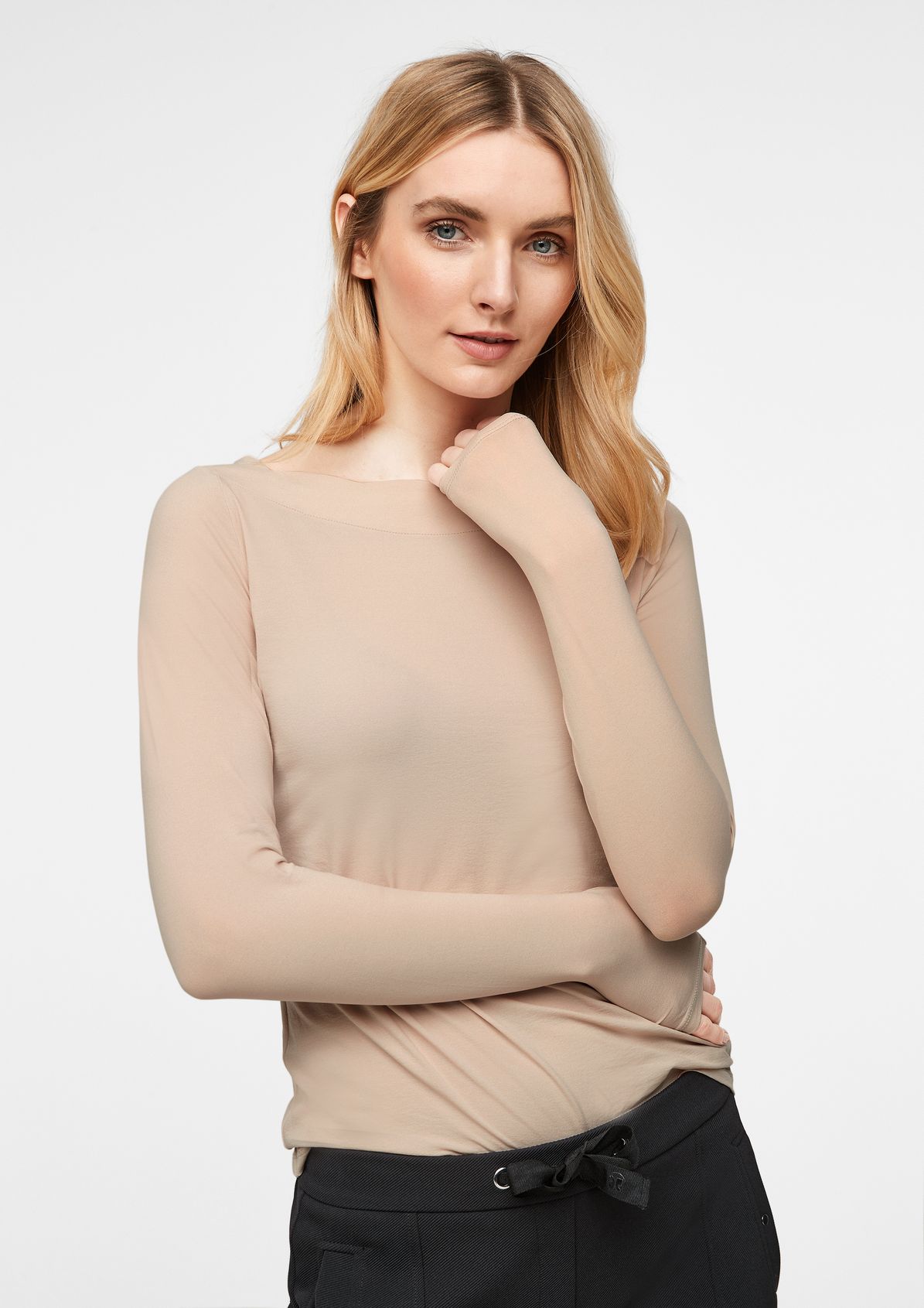 Fine knit jersey top from comma