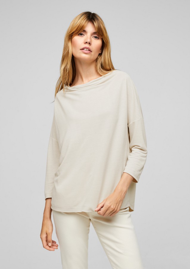 Damen Shirts & Tops | Shirt mit Wasserfall-Ausschnitt - YW71891