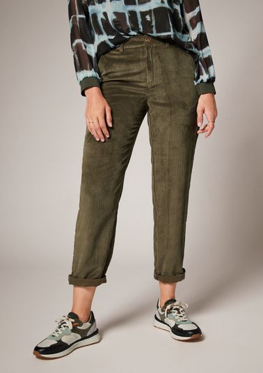 Regular: Soft textured trousers from comma
