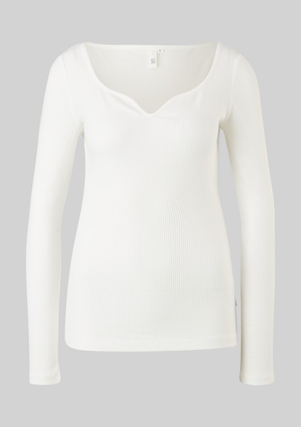 Damen Shirts & Tops | Langarmshirt mit Herzausschnitt - UU48965