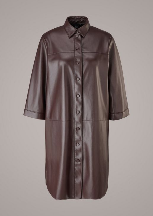 Faux leather shirt dress from comma