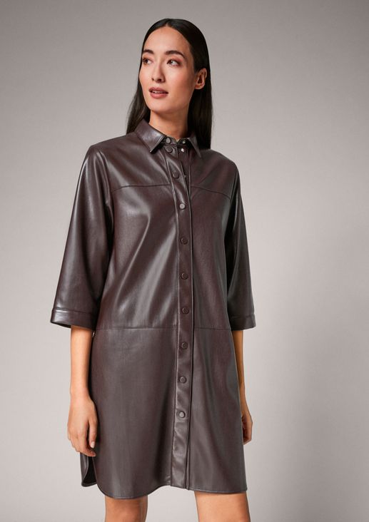 Faux leather shirt dress from comma