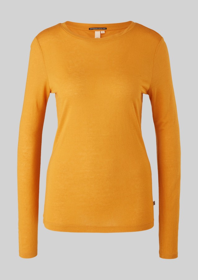 Damen Shirts & Tops | Langarmshirt mit Leinen - KY45236