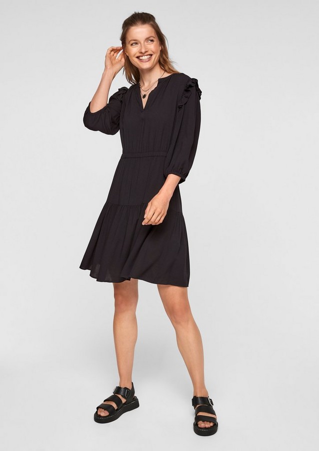 Damen Kleider | Kurzes Kleid mit Dobbystruktur - NB41696