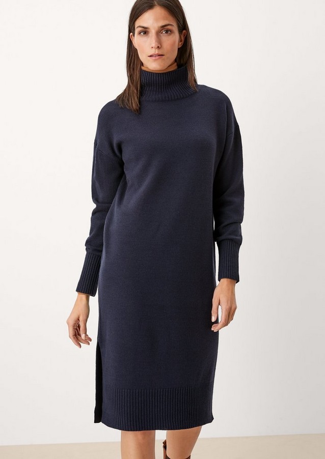 Femmes Robes | Robe longueur midi en laine mélangée - FM52670