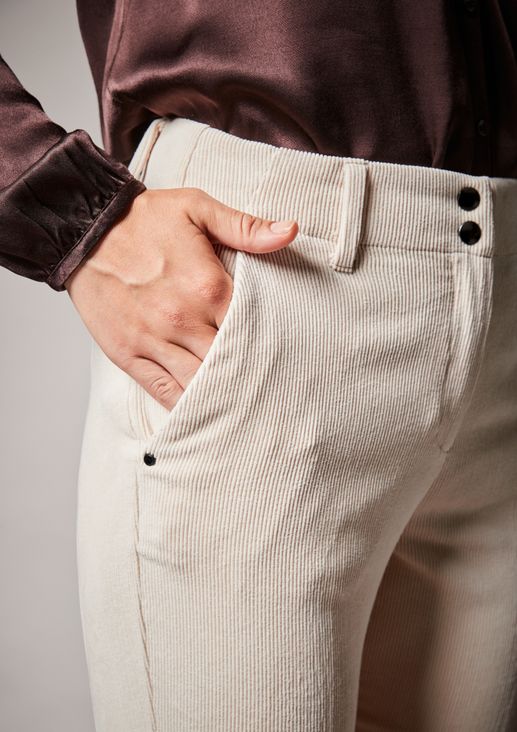 Regular: Chinos made of corduroy from comma