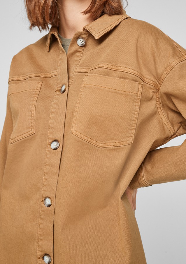 Women Jackets | Overshirt with fringing on the hem - MA82209