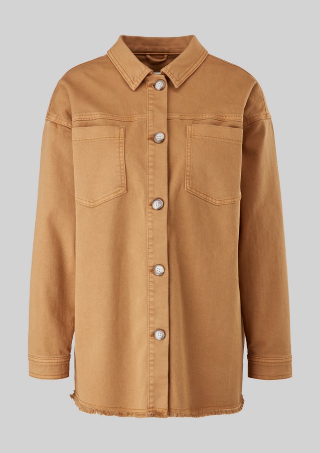 Women Jackets | Overshirt with fringing on the hem - MA82209