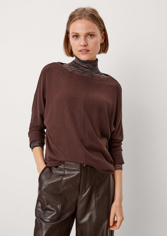 Damen Shirts & Tops | Weiches Shirt mit Fledermausärmel - DF42216