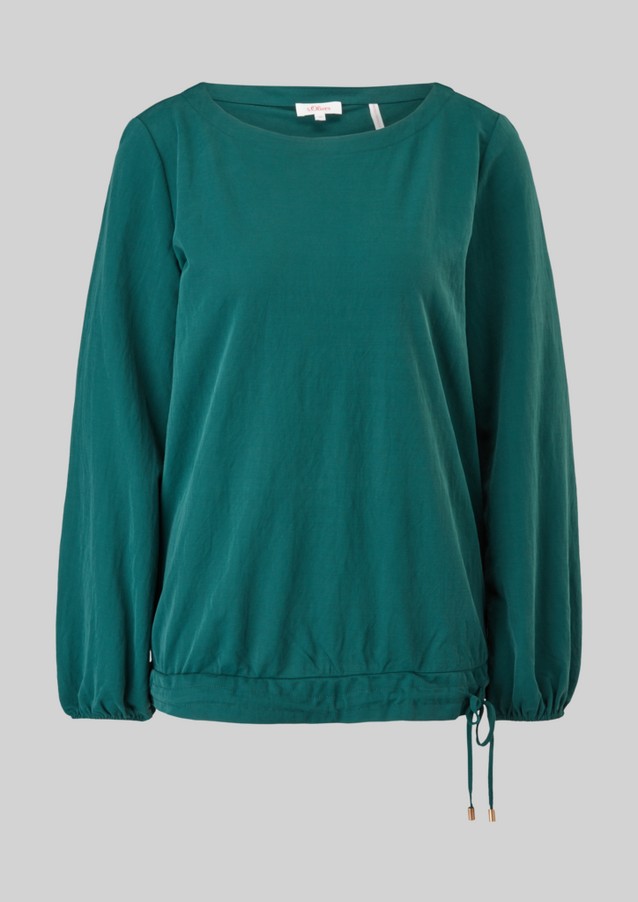 Damen Shirts & Tops | Longsleeve mit Piqué-Struktur - KE04503