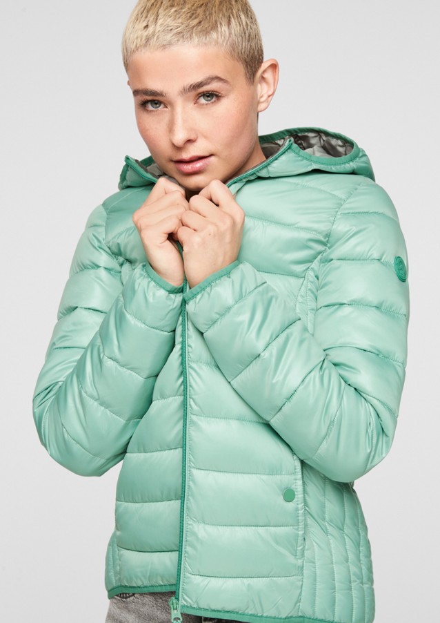 Women Jackets | Quilted jacket with a shiny finish - XN81381