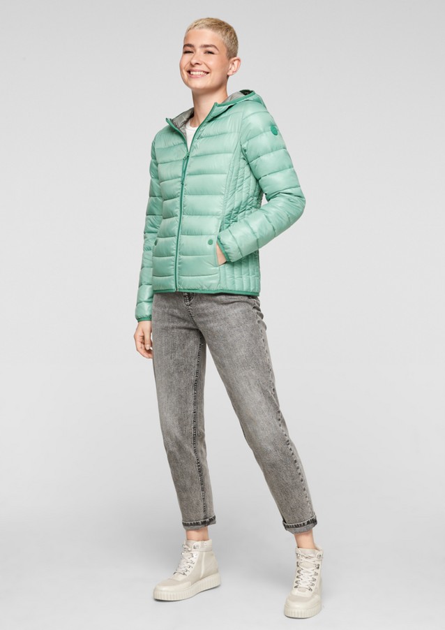 Women Jackets | Quilted jacket with a shiny finish - XN81381