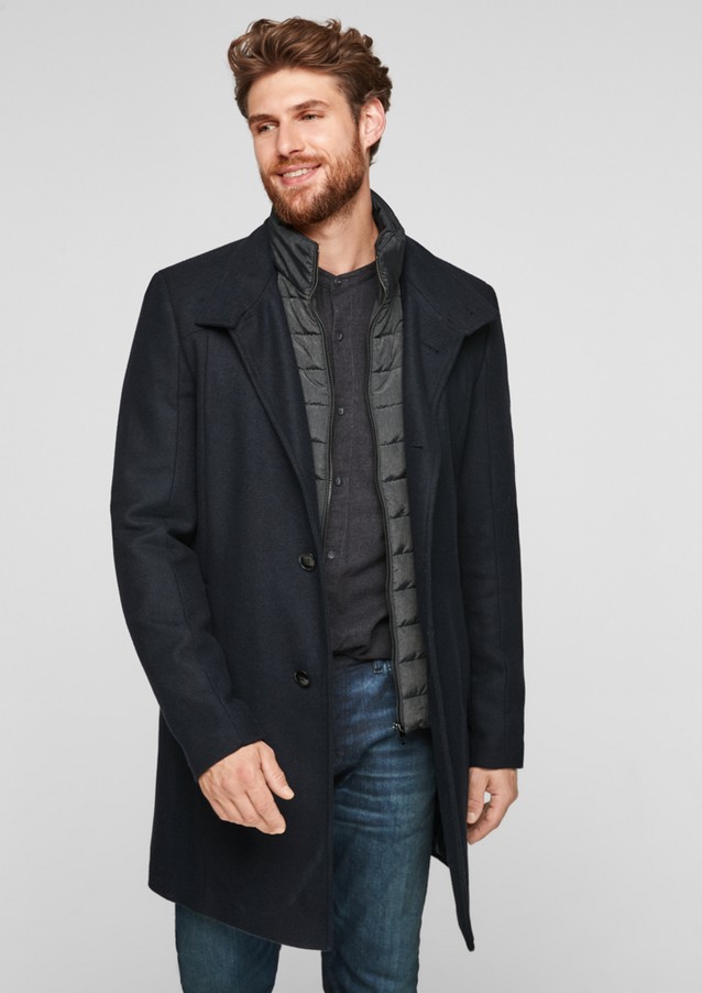 Men Jackets & coats | Wool blend coat with a quilted insert - VS20245