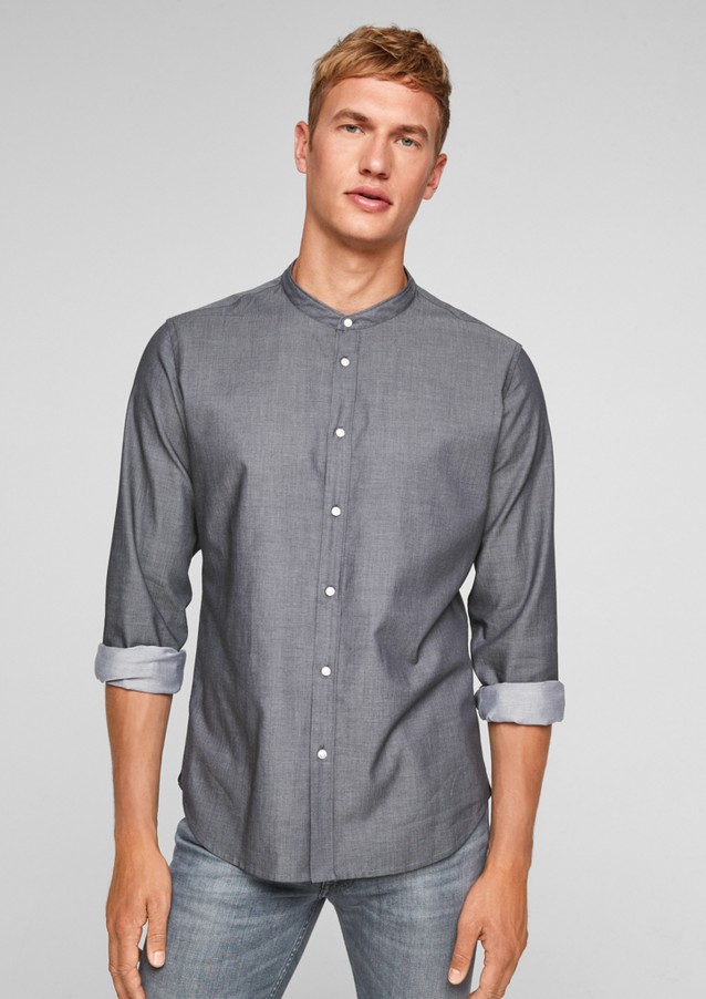 Herren Hemden | Slim: Hemd mit Fischgratmuster - FZ47492
