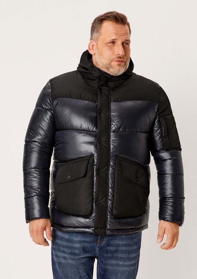 Men Big Sizes | Fabric mix puffer jacket - OI12482