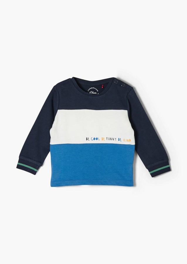 Junior Boys (sizes 50-92) | Jersey top with block stripes - QB11073