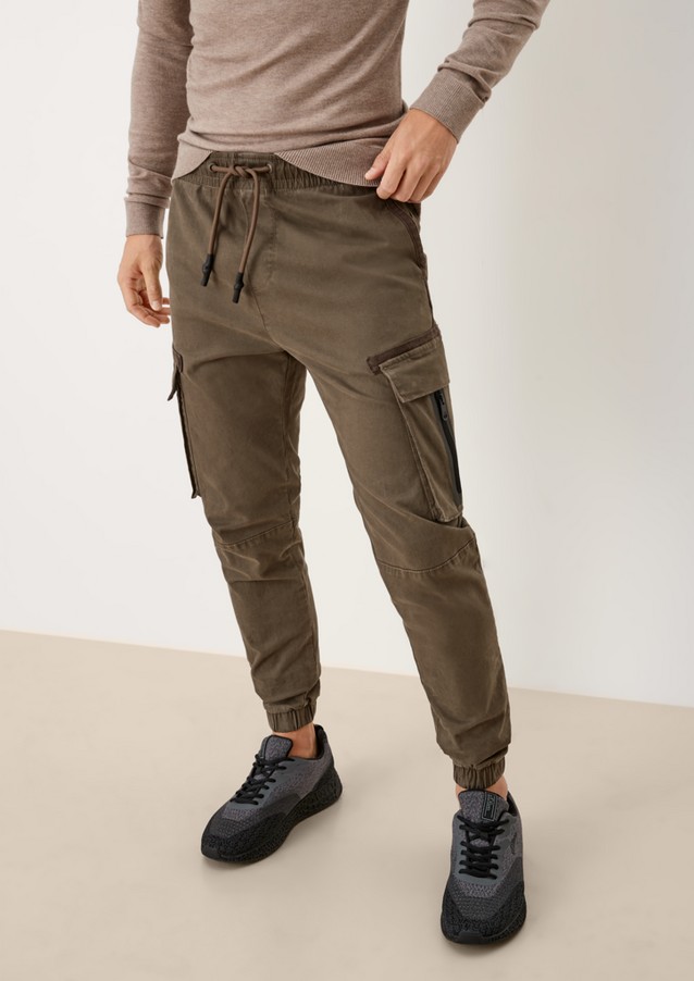 Men Trousers | Regular: cargo-style twill trousers - QW47269