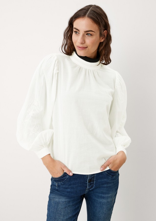 Kiabi Bluse DAMEN Hemden & T-Shirts Stickerei Rabatt 98 % Weiß/Schwarz S 