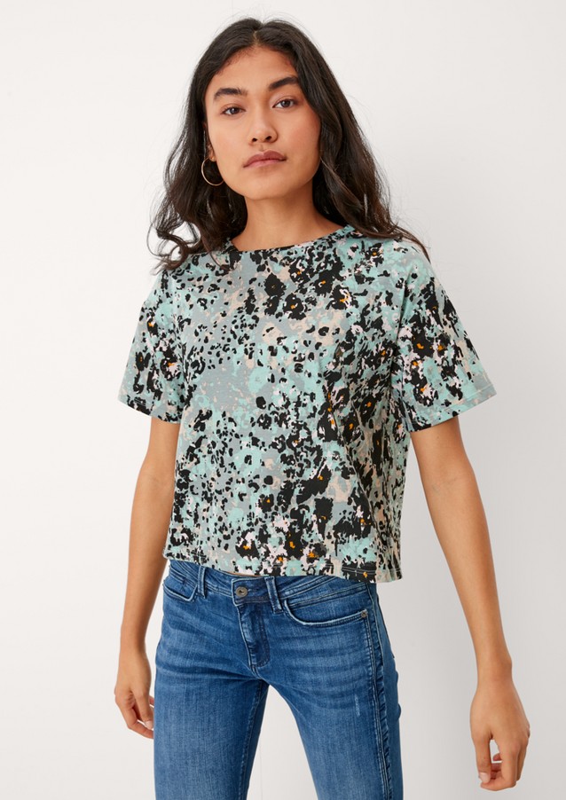 Damen Shirts & Tops | T-Shirt mit Allover-Print - UY26668
