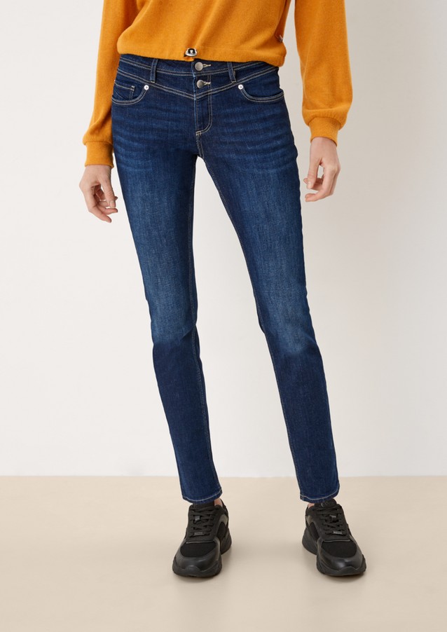 Damen Jeans | Slim: Denim mit Sattelbund - PI84715