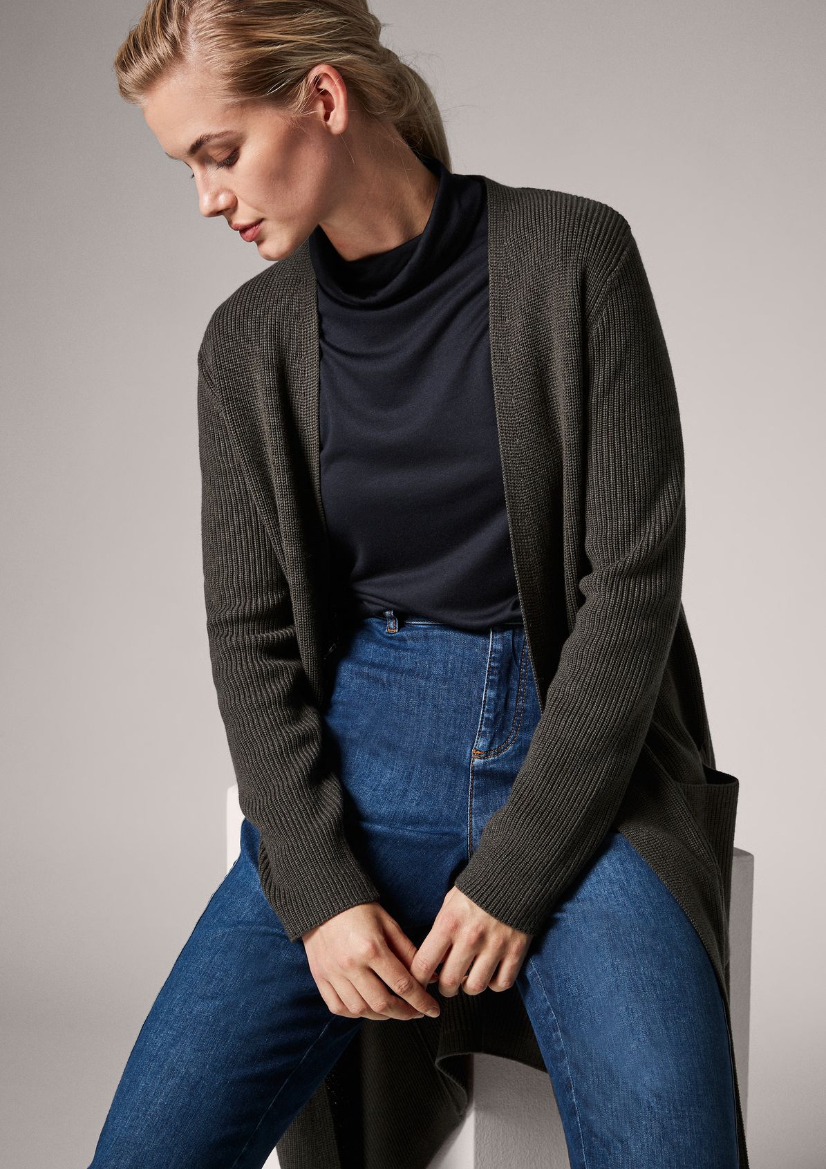 Wool blend cardigan with cashmere from comma