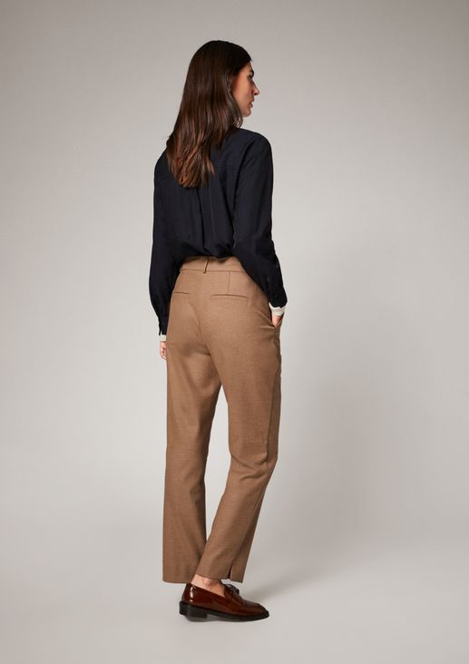 7/8-length fine flannel trousers from comma