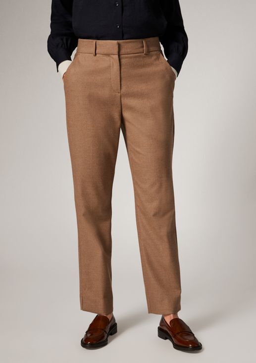 7/8-length fine flannel trousers from comma