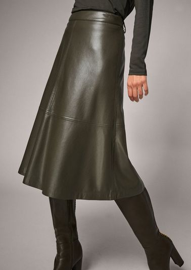A-line skirt in a nappa look from comma