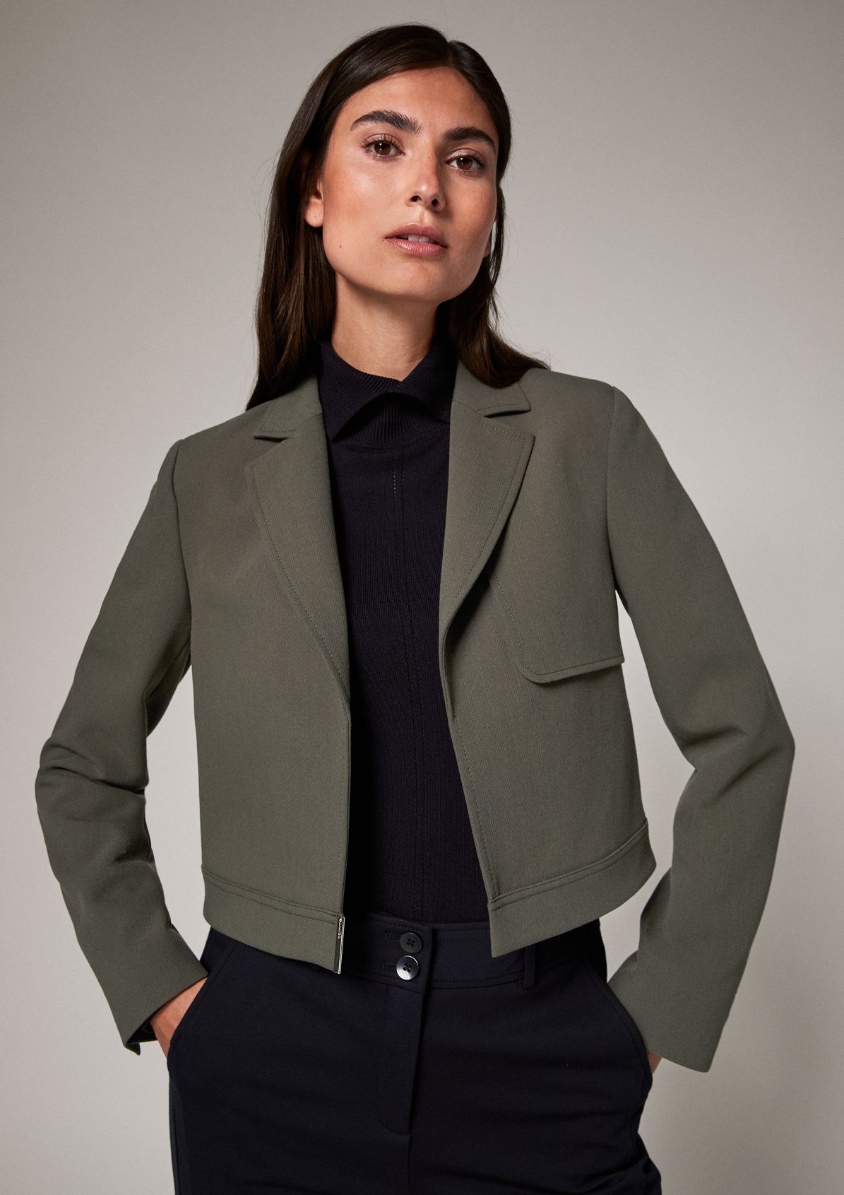 Blazer with a herringbone texture from comma