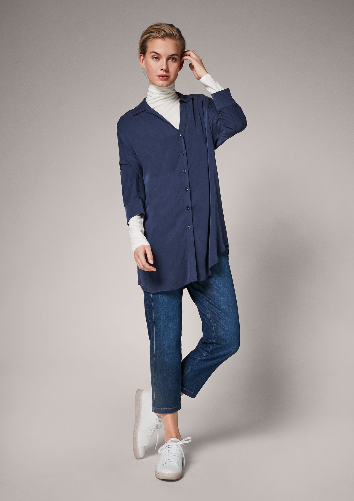Modal blouse with batwing sleeves from comma