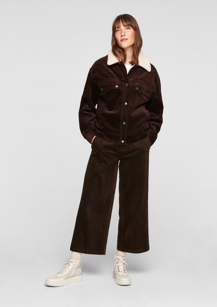 Women Jackets | Corduroy jacket with detachable collar - GM01135