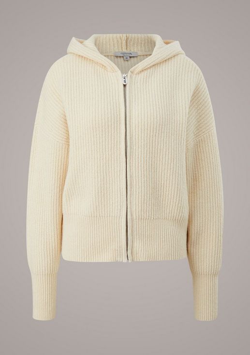 Hooded jacket in a wool blend from comma