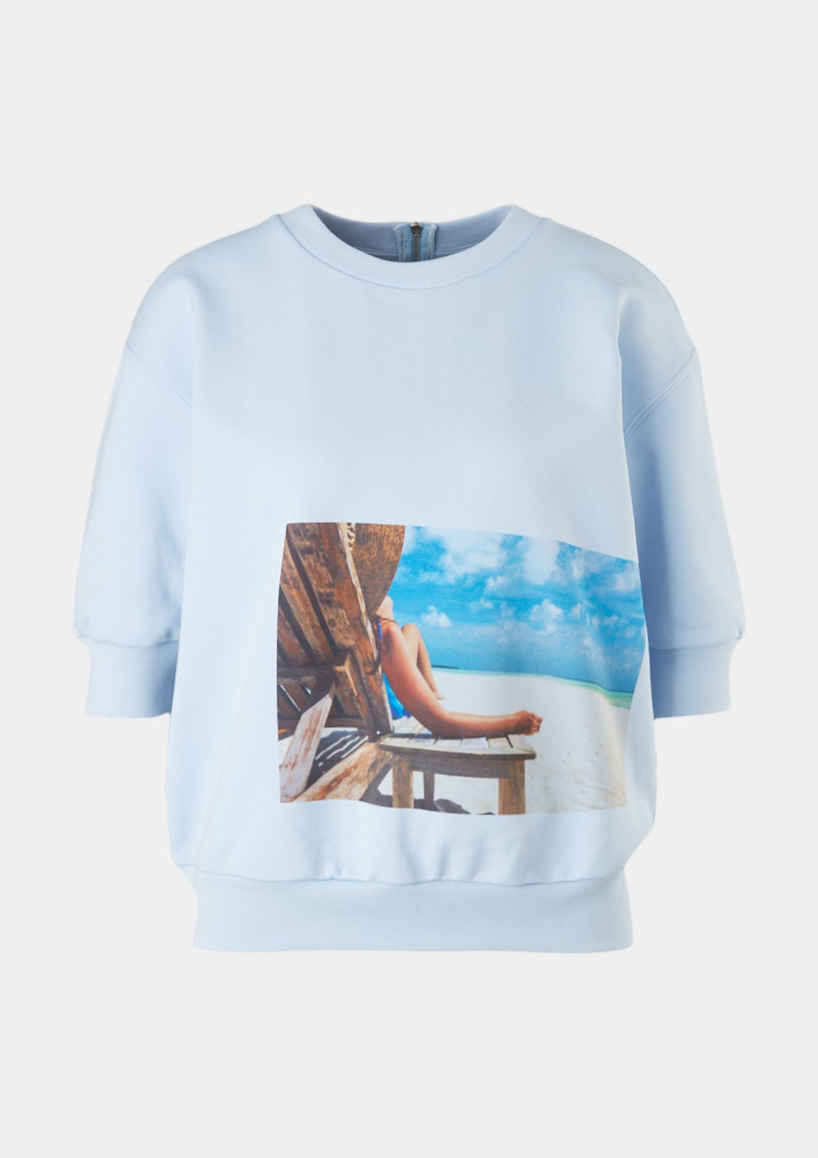 Kurzer Sweater mit Fotoprint 