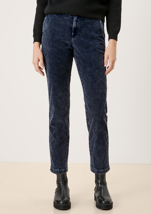 Women Trousers | Regular: 7/8-length corduroy trousers - EU68056