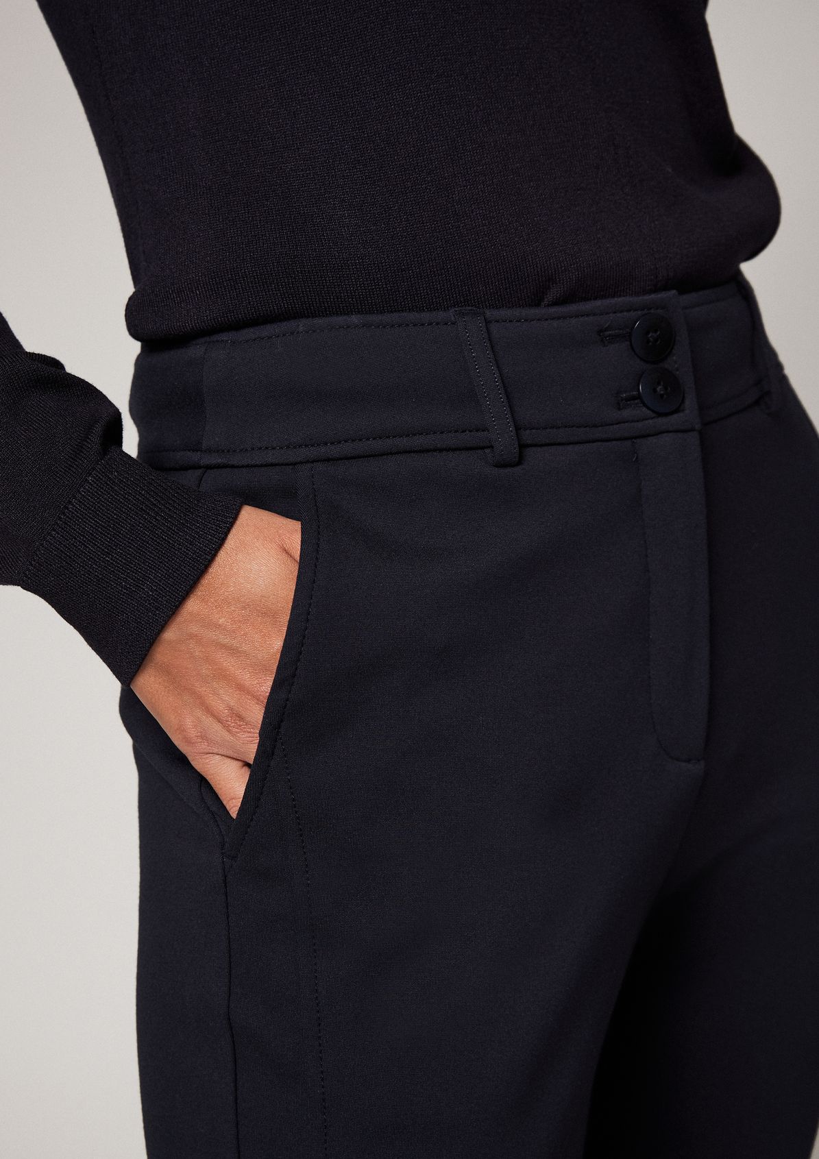 Slim: interlock trousers from comma