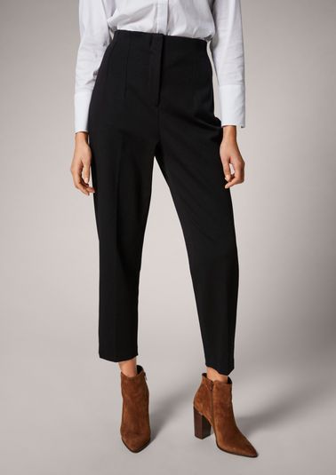 Regular: trousers with tapered leg from comma