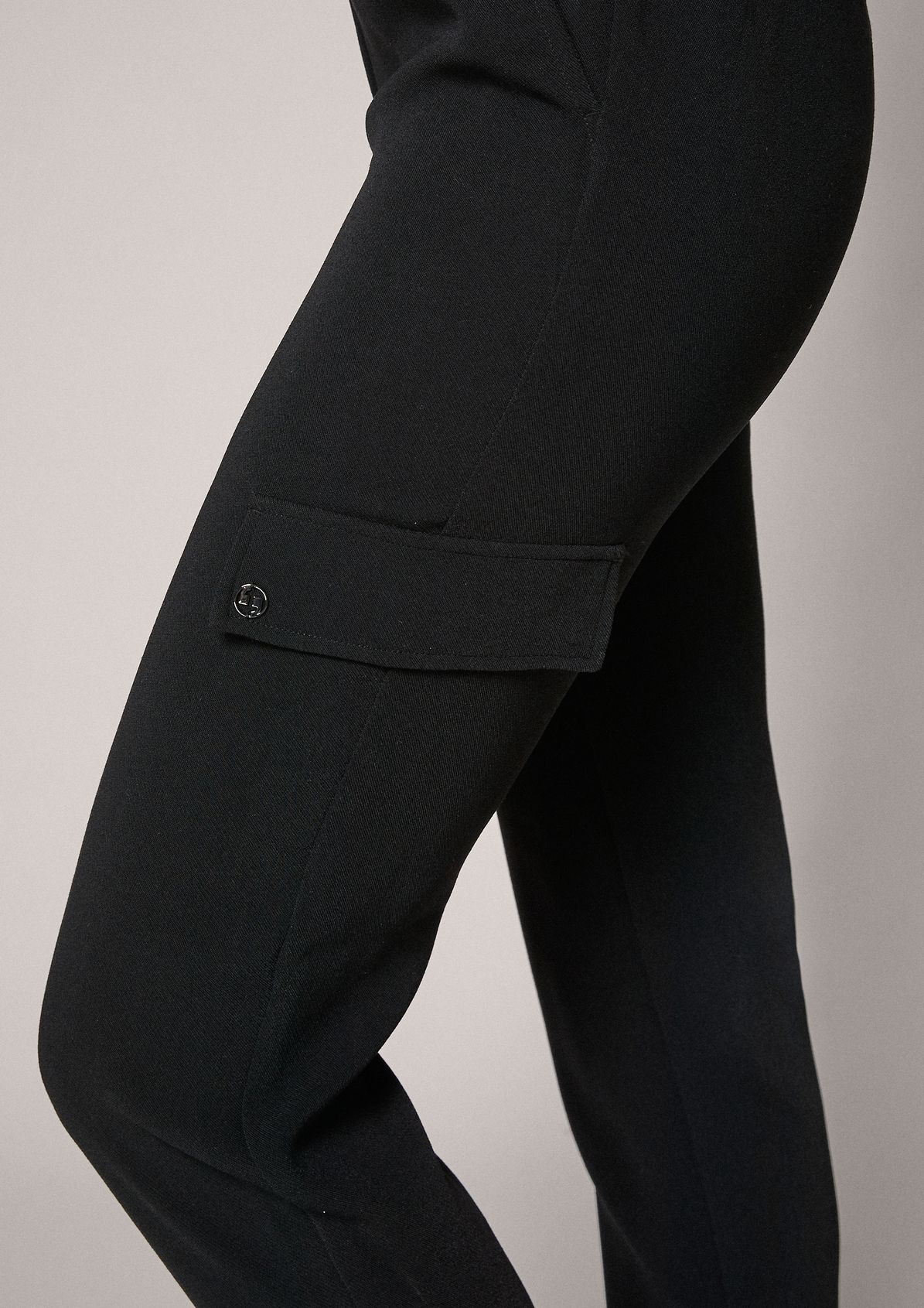 Regular: Trousers with a twill texture from comma