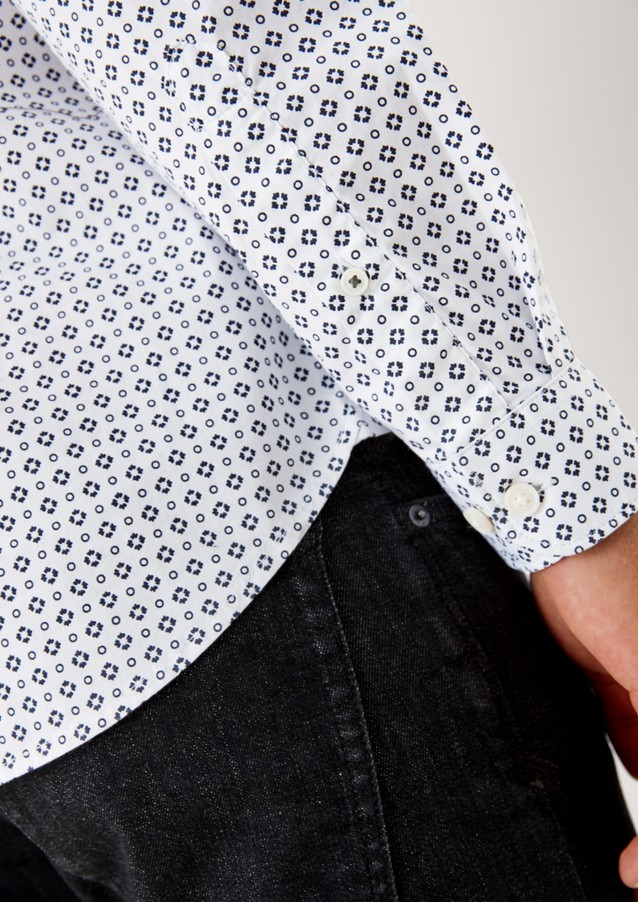 Hommes Chemises | Slim : chemise en coton à motif - YL53605