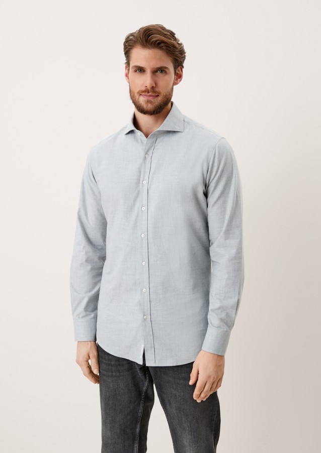 Hommes Chemises | Slim : chemise douce en coton - NQ78499