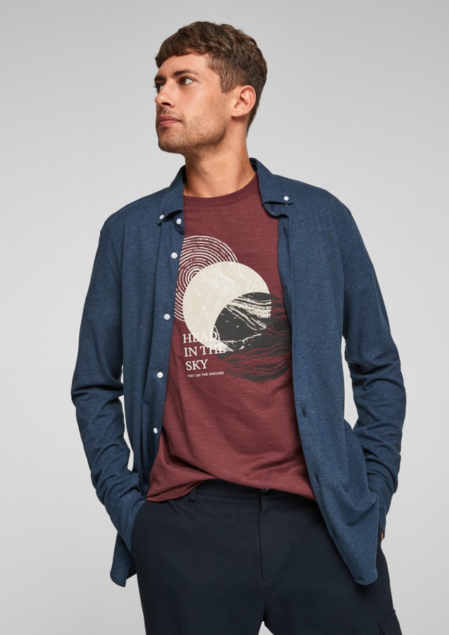 Hommes Chemises | Slim : chemise en jersey piqué - VN96565