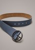 Belt with a round pin buckle from comma