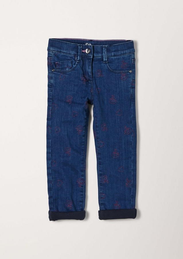 Junior Kids (sizes 92-140) | Regular: embroidered jeans - LS21419