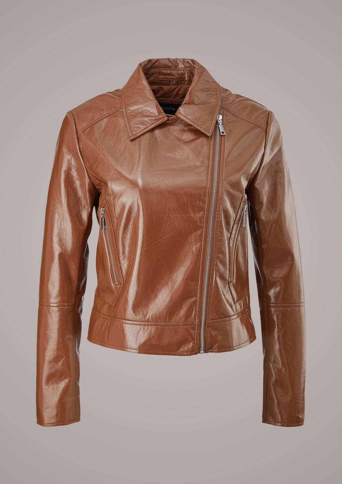 Faux patent leather jacket from comma