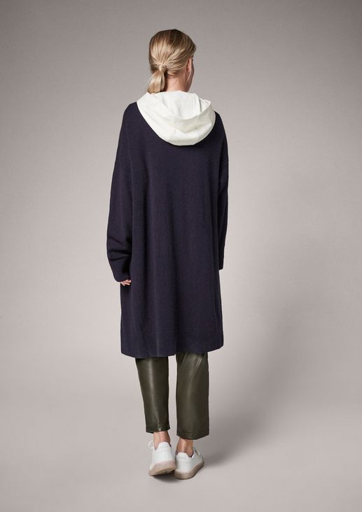 Long, wool blend cardigan from comma