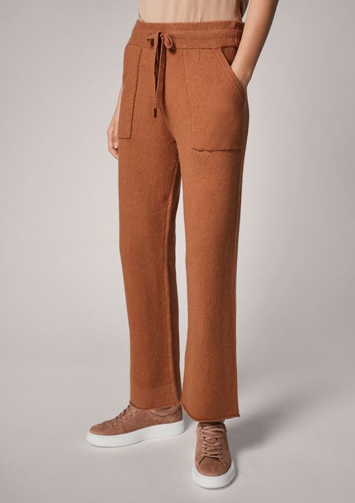 Tracksuit-style wool blend trousers from comma