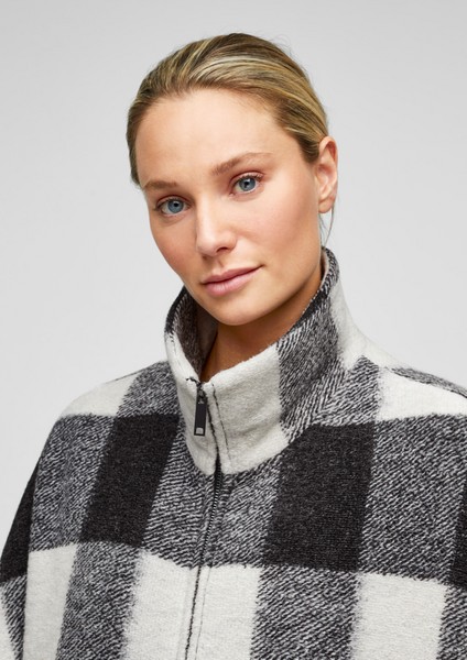 Women Jackets | Check cape in blended wool - IB65678