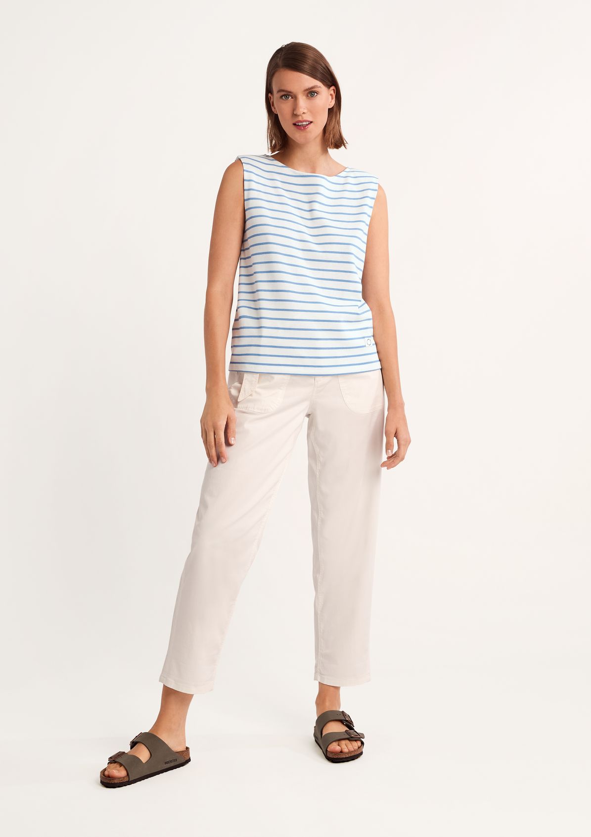 Striped jersey top from comma