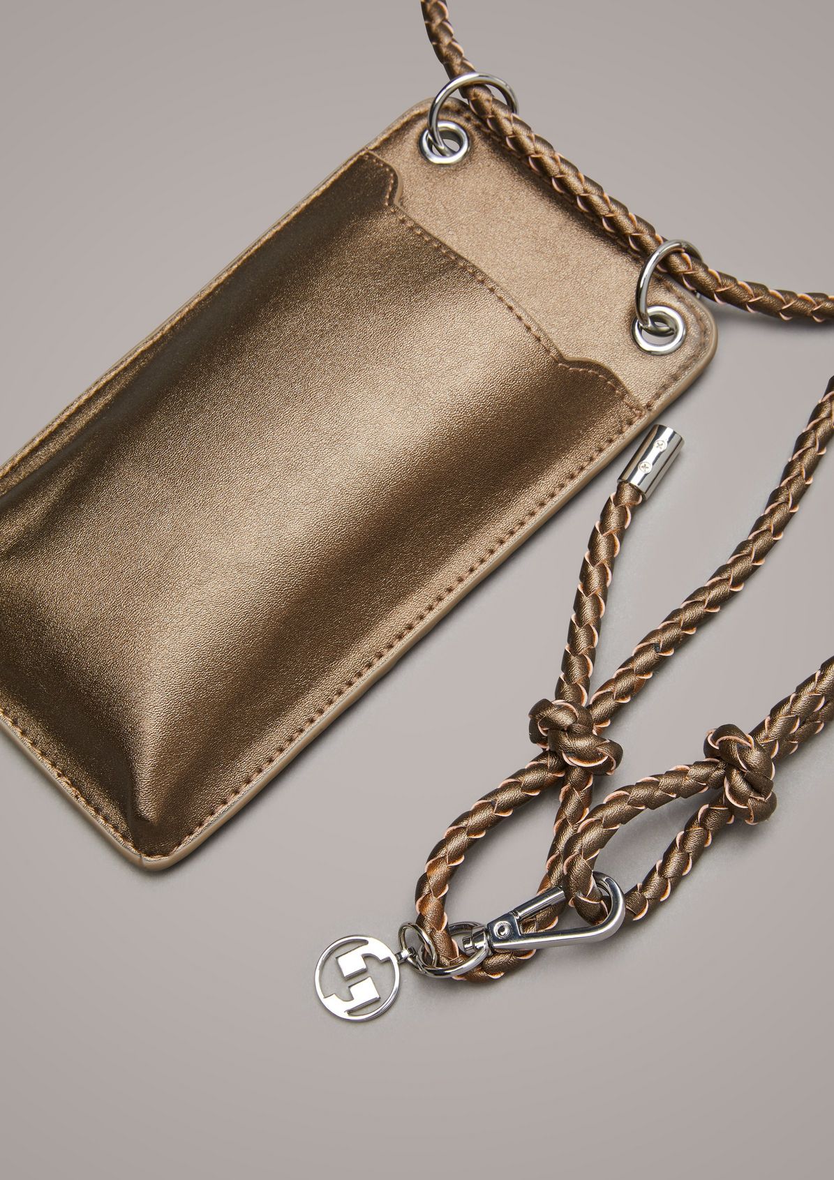 Phone pouch in a smooth leather look from comma