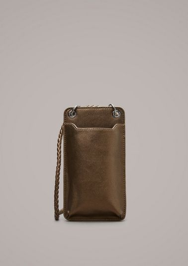 Phone pouch in a smooth leather look from comma